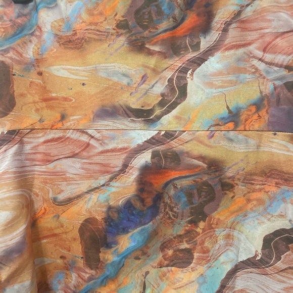 Shape Multi Marble Print Overlock Seam Corset Detail Bodycon - Picture 4 of 4